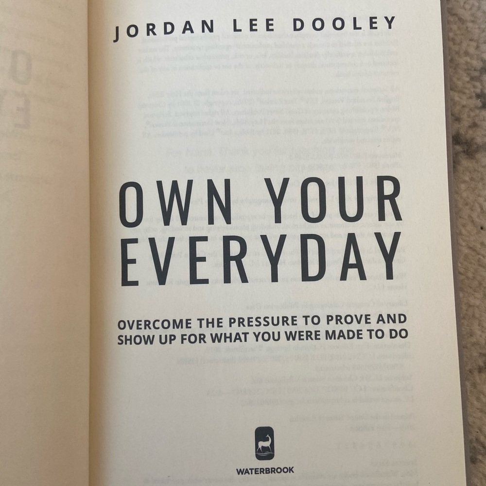 Own Your Everyday by Jordan Lee Dooley Hardcover Book